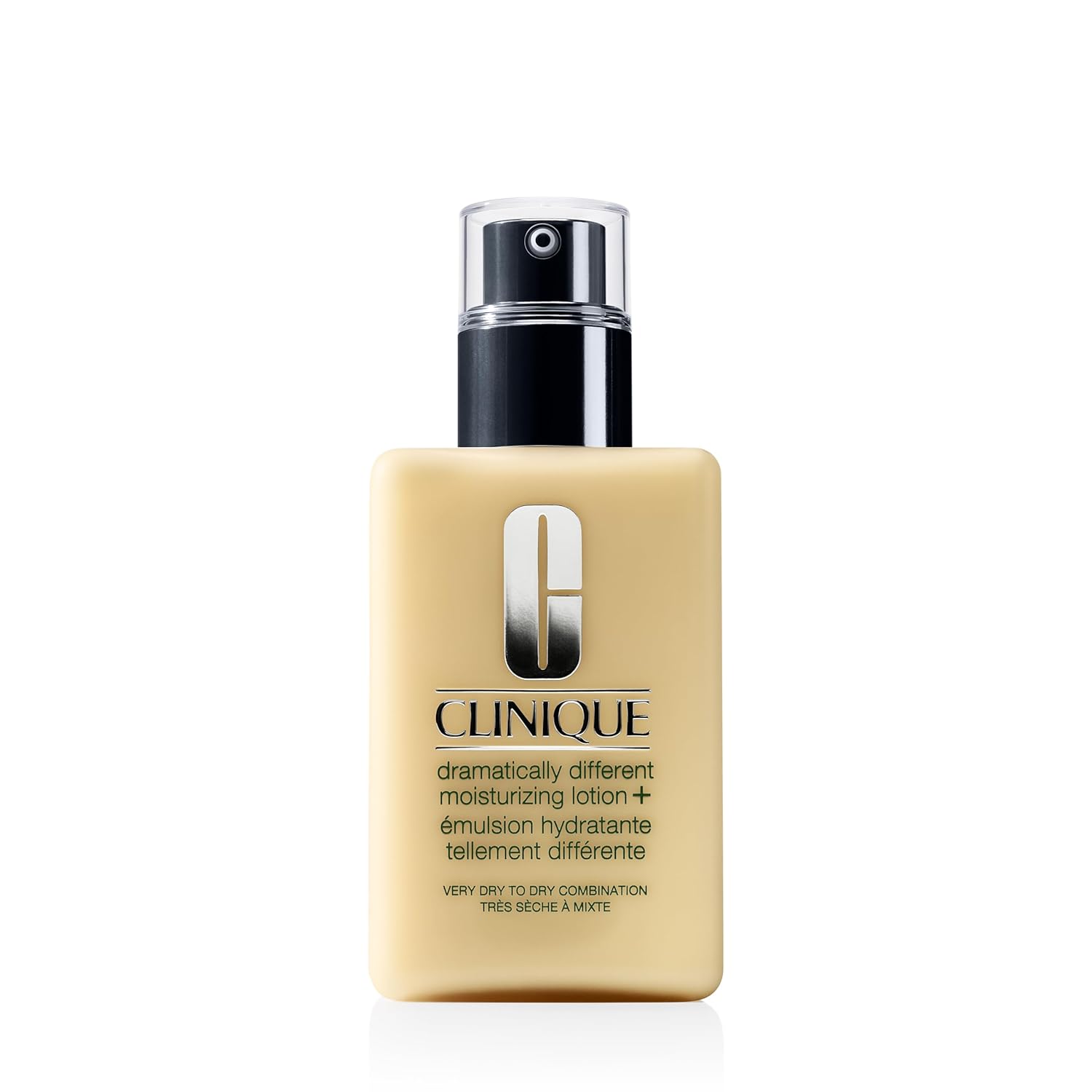 Clinique Dramatically Different Moisturizing Lotion+ SPF 35 for dry to dry combination skin in signature yellow bottle