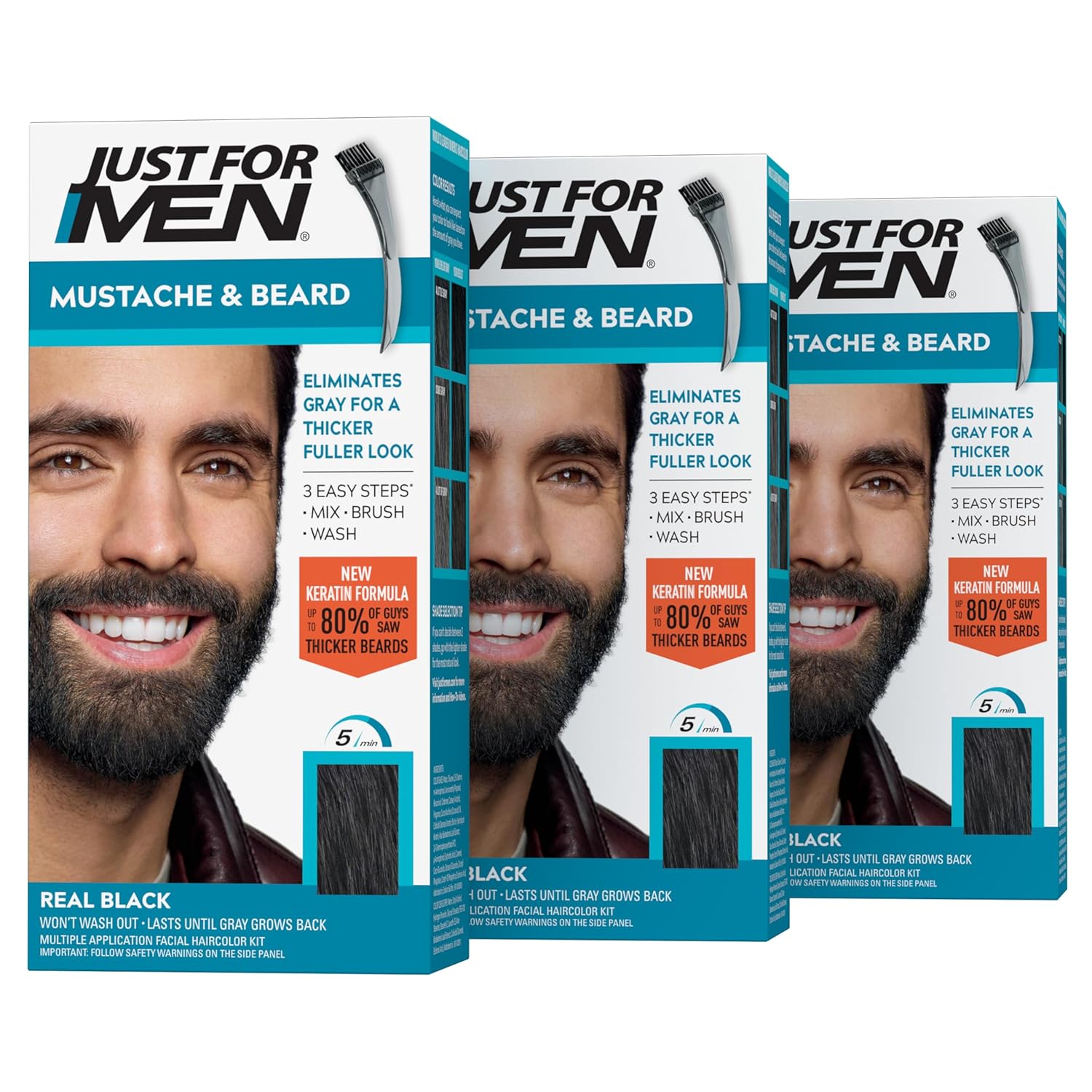 Just For Men Mustache & Beard Real Black