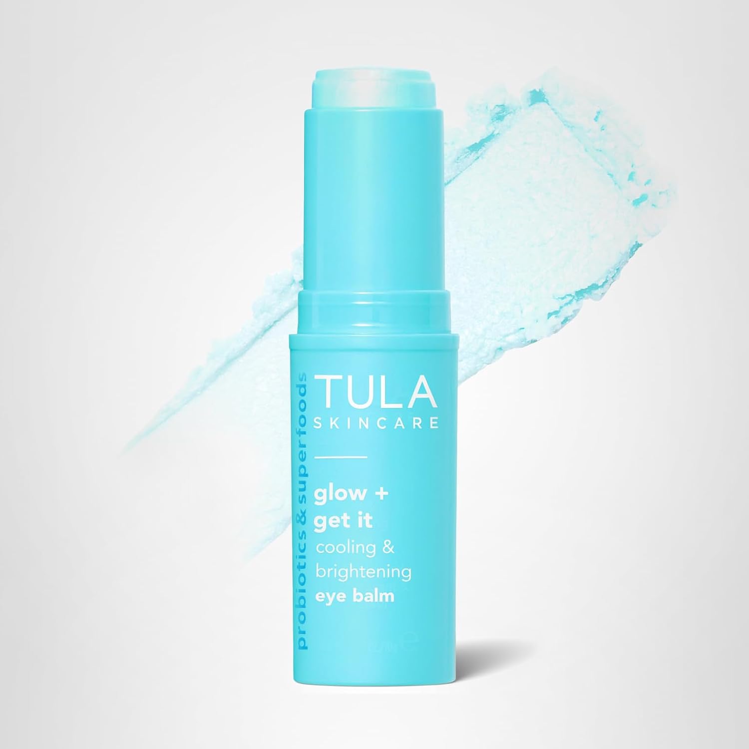 TULA Glow & Get It Cooling & Brightening Eye Balm stick for dark circles and puffiness